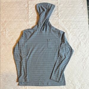 Vineyard Vines Blue Striped Long Sleeve Hooded Tee